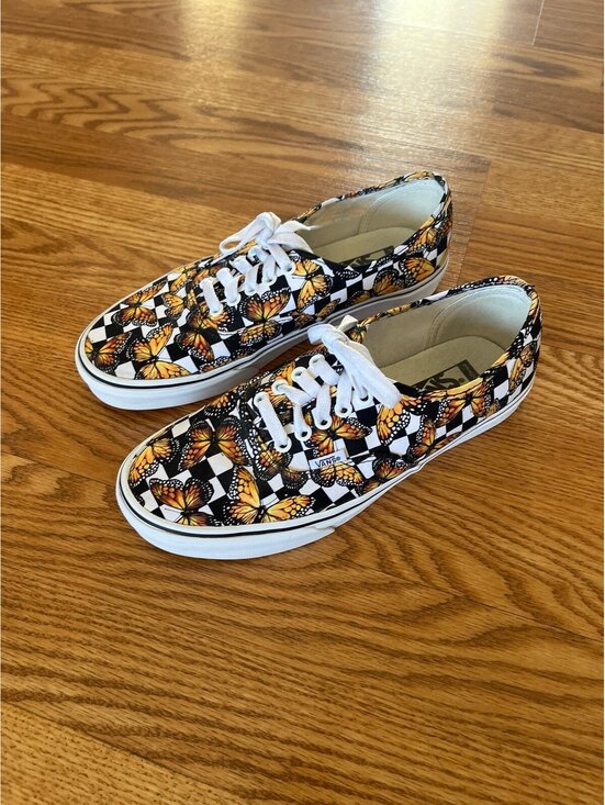 Vans Shoes - VANS checkerboard monarch butterfly shoes